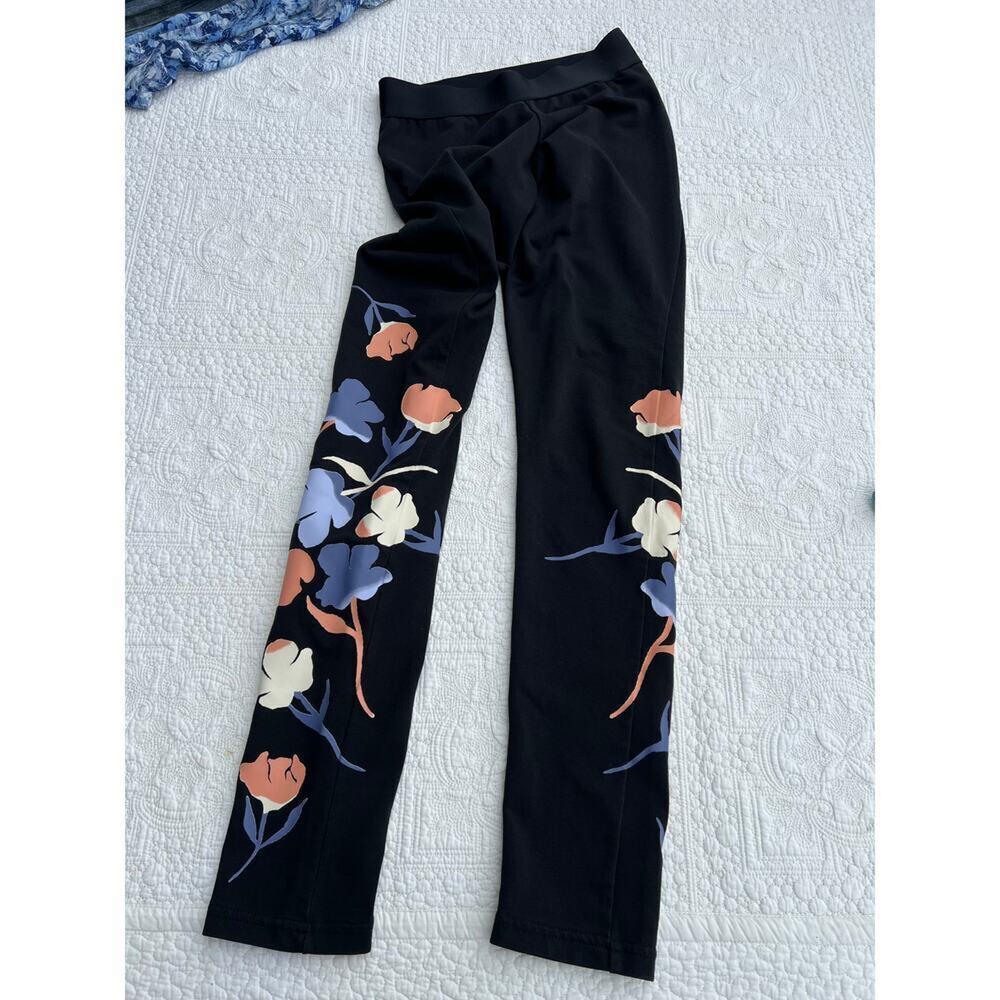 Adidas black with floral leggings, women's size XS